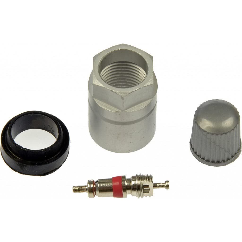 Nissan Sentra Xterra 2009 Tire Pressure Monitoring System Service Set With Metal Valve Core Threaded Sleeve Plastic Gray Cap