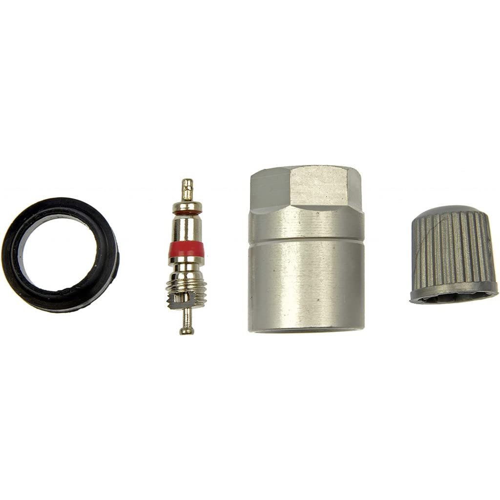 Nissan Sentra Xterra 2009 Tire Pressure Monitoring System Service Set With Metal Valve Core Threaded Sleeve Plastic Gray Cap