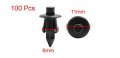 Uxcell 100 Pcs Front Fender 6mm Dia Hole Plastic Clips Rivets For Automotive