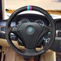 Loncky Auto Custom Fit Oem Black Leather Suede Steering Wheel Covers For Bmw 525i 525xi 528i Xdrive 528xi 530xit 530xi 530i