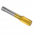 Uxcell Metric Machine Thread Milling Tap M20 X 2 H2 Titanium Coated Ti-coated High Speed Steel 4 Straight Flutes Screw Tapping