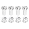 100 Sets Clear Acrylic Screws And Nuts Kit M6 X 12mm Pc Transparent Round Head Phillips Bolts With Hex For Machine Electronic 
