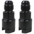 2pcs 6an Fuel Rail Fitting 9 16-18unf Thread 5 16 Id 37a Flare Seal 6061-t6 Aluminum For Ls Swap Return Line Sensor Black 