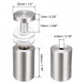 Uxcell 1 Dia X 2 25x52mm Standoff Screws Wall Mount Sign Holders Acrylic Glass Nails 8pcs