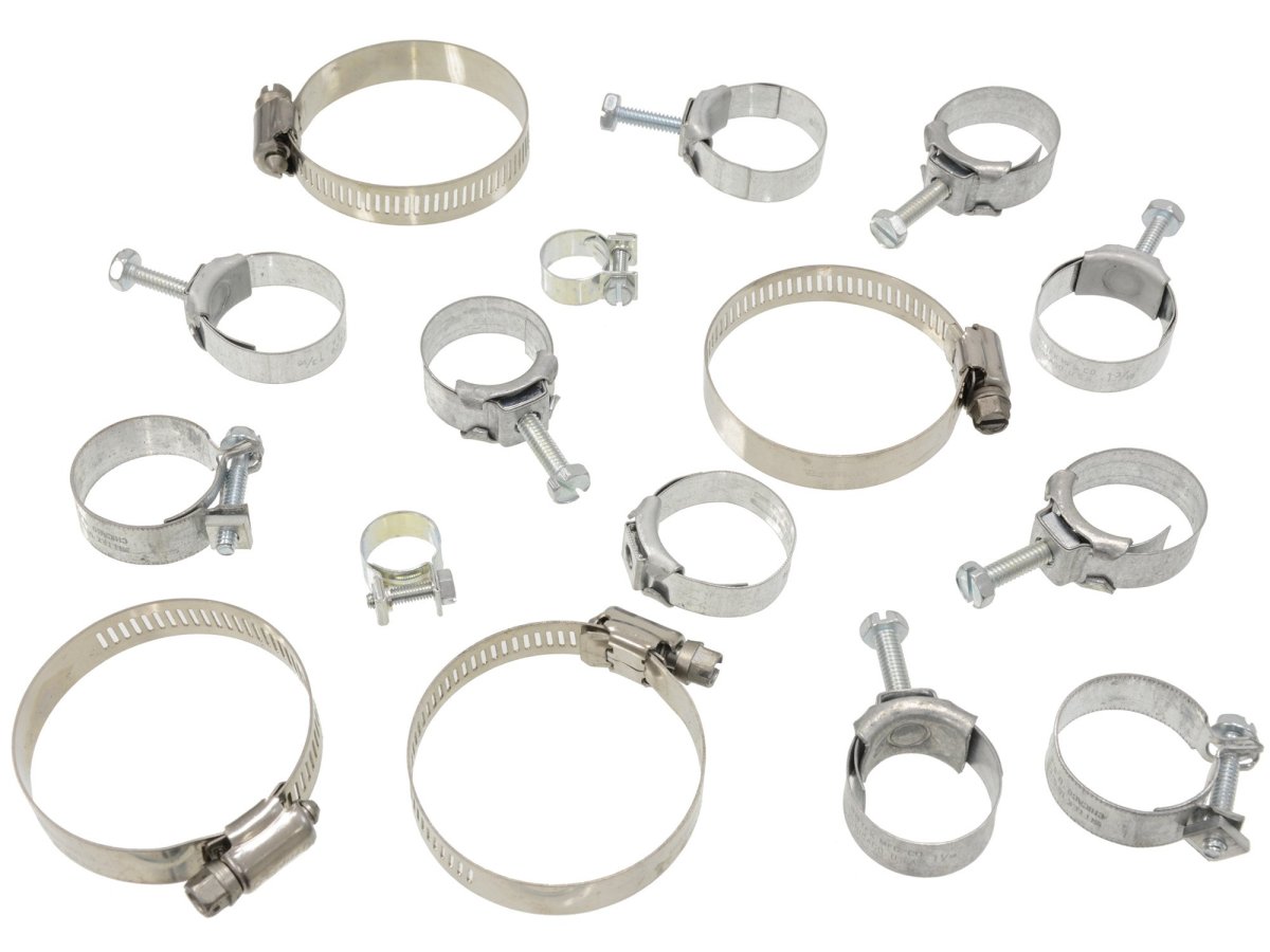 1970 Corvette Radiator And Heater Hose Clamps 4546 Piece Classic Set Including Tower 1 0625 1 1875 In Part 243217