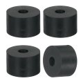 4pcs Thick Rubber Spacer 1-96 Inch Od X 1 2 Id 1 Thickness Round Bushings Anti Vibration Flat Washers For Home Industrial 