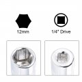 Uxcell Socket Accessory Set Of 2 Pcs 12mm 6-point Shallow 6 L-shape Extension Handle With 1 4 Drive