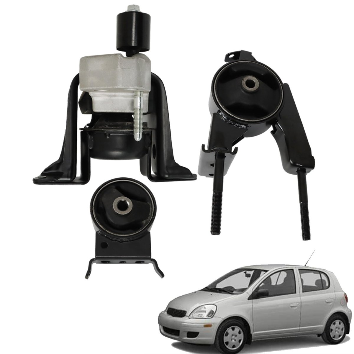 3 Pcs Engine Motor And Transmission Mount Kit For 2004 2006 Xa Xb 1 5l 2000 2005 Echo Front Rear Right Replacement A7288 A7228