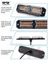 Amber Grille Strobe Light Kit For Trucks 8 Pack High Intensity Led Emergency Warning Lights With Controller Surface Mount Side