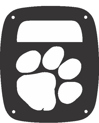 Jeeptails Tiger Paw Tail Lamp Light Covers For Jeep Cj Or Yj And Tj Wranglers Black Set Of 2