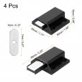 Uxcell Glass Door Magnetic Touch Catch Latch Closure Plastic Black 4pcs