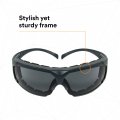 Securefit Safety Glasses With Gray Lens And Frame Removable Foam Gasket Scotchgard Anti Fog Coating Ansi Z87 Sf602sgaf-fm