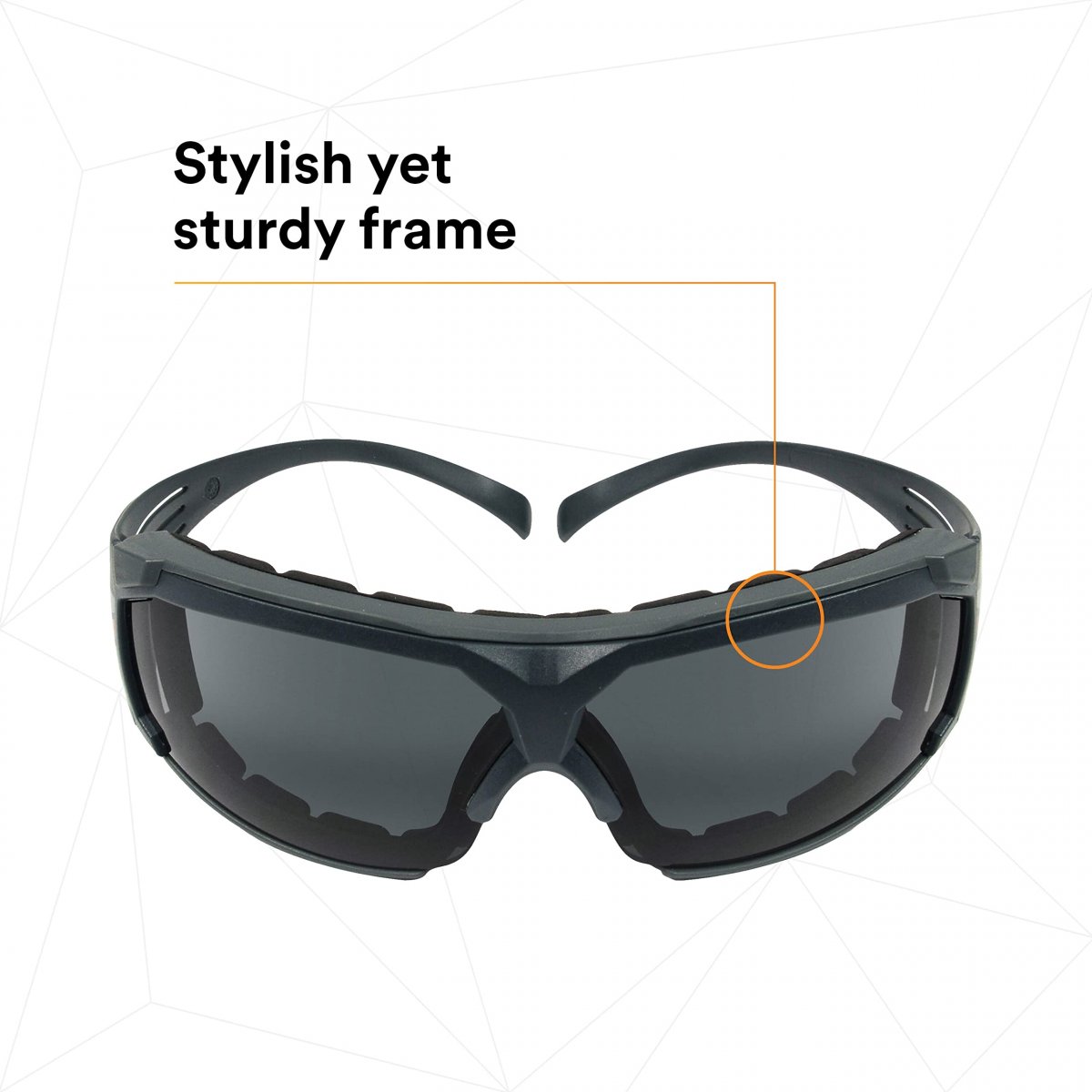 Securefit Safety Glasses With Gray Lens And Frame Removable Foam Gasket Scotchgard Anti Fog Coating Ansi Z87 Sf602sgaf-fm