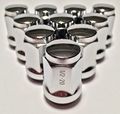 Coyote Set Of 10 2 Lug Nuts Chrome Acorn Bulge Wheel Nut Closed End Lugnuts 1 2x20 