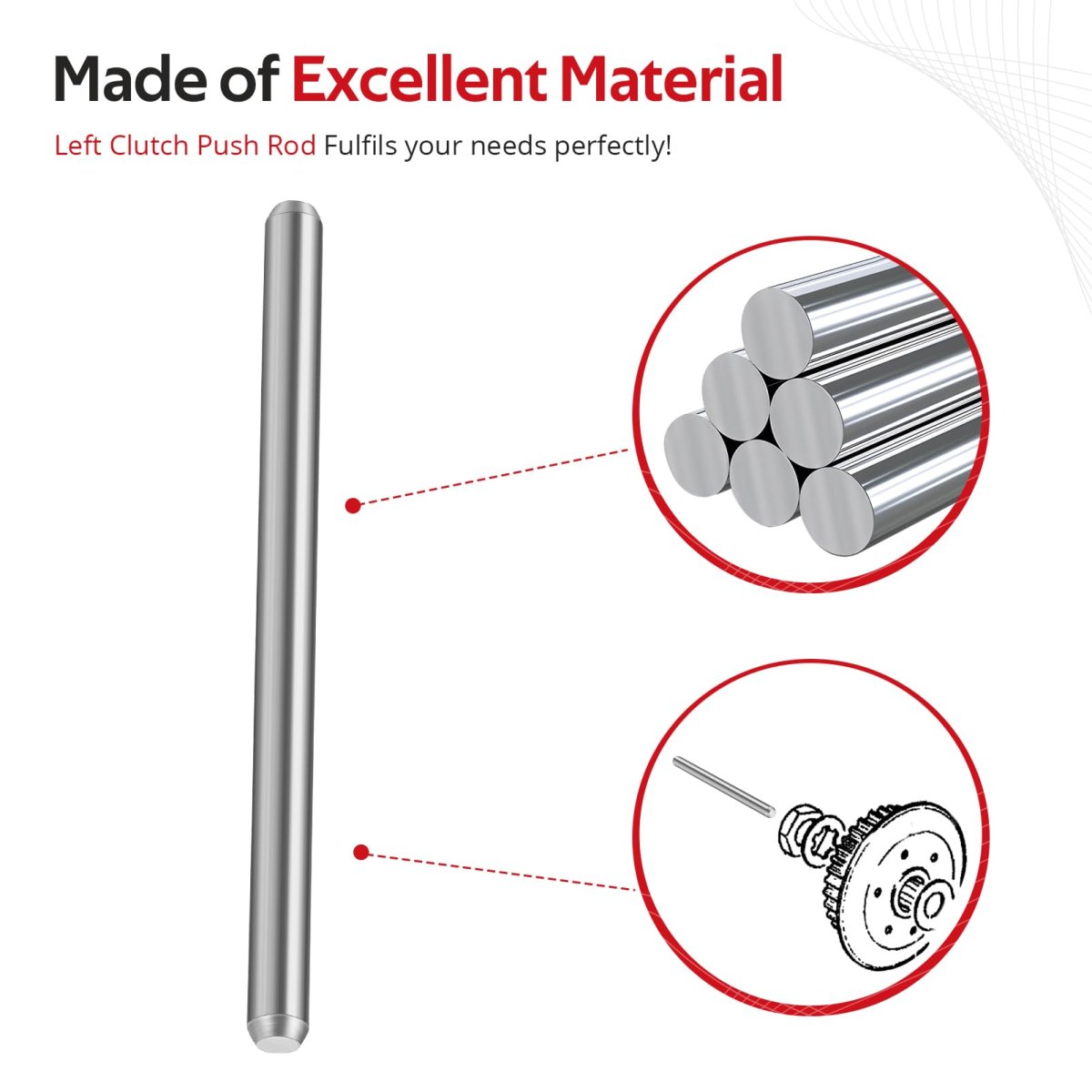 Left Clutch Push Rod 23111-15501 For Suzuki Gsx R750 Sv650 V Strom 650 Bandit 600 Rm250 Sfv650 Rm465 Katana 750 1100 R1100