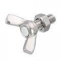 Uxcell 20pcs M6-1x16mm Wing Butterfly Screws Bolts With Nuts 304 Stainless Steel Bolt Thumb Hand