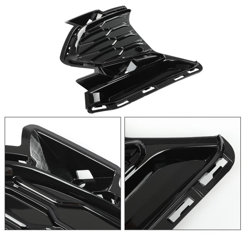 Front Bumper Grill Fog Light Cover With Hole For Chevy Equinox Rs 2021 2022 2023 Left Side Glossy Black Abs Part Number