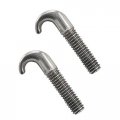 1983-1993 Mustang Convertible Roof Top Metal Closing Latch J-hooks Pair 