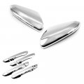 Sizver Chrome Top Half Door Mirror Handle Covers For 2016-2018 Honda Civic 