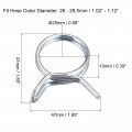 Uxcell Double Wire Spring Hose Clamp 20pcs 65mn Steel 25mm Inner Dia Fit 26mm-28 5mm Od Fuel Line Silicone Tube Clips Silver