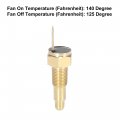 X Autohaux Universal Automotive Radiator Engine Cooling Fan Temperature Thermo Sensor Switch 1 8 Npt 140 Degree On 125 Off