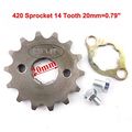 Tc-motor 420 14 Tooth 20mm Front Chain Sprocket Gear For 50cc 70cc 90cc 110cc 125cc 140cc 150cc 160cc Engine Atv Quad Pit Dirt