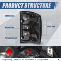 Auto Dynasty Factory Style Rear Tail Light Brake Lamps Compatible With Chevy Silverado 1500 2500hd 3500hd 2014-2019 Driver Left
