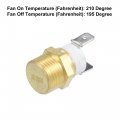 X Autohaux Universal Automotive Radiator Engine Cooling Fan Temperature Thermo Sensor Switch 3 8 Npt 185-200 Degrees On 175 Off