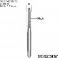 Burkit M5 X 0 75 Thread Tap Right Hand Hss Straight Fluted Machine