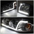 Auto Dynasty Led Drl Chrome Housing Clear Corner Headlight Lamps Tool Kit For Chevy Impala 00-05 
