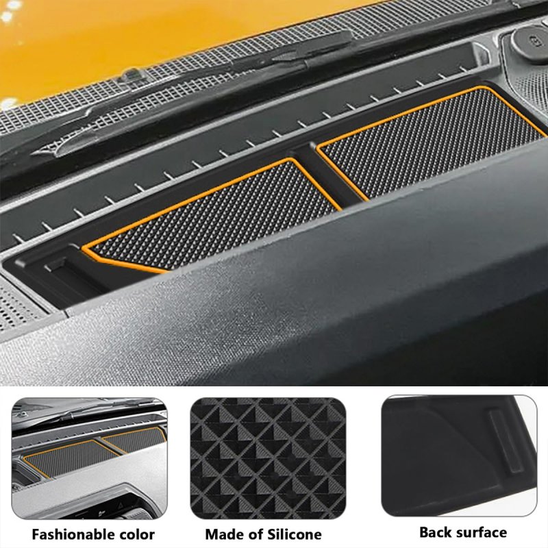 Anti Slip Silicone Dashboard Mat Ford Bronco 21 2022 2023 2024 2025 2026 Interior Dash Pad Liners For 2 Door And 4 Cyber Orange