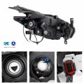 Akkon Fits 2017-2018 Nissan Murano Led Drl Running Projector Chrome Headlight Driver Left Side Replacement 17 18