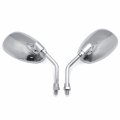 Chrome Motorcycle Racing Mirrors 10mm Reverse For Road Star V Left And Right Pair Mt394-r-cd