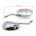 Chrome Motorcycle Racing Mirrors 10mm Reverse For Road Star V Left And Right Pair Mt394-r-cd
