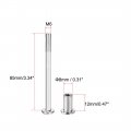 Uxcell Screw Post Fit For 5 16 8mm Hole Dia Male M6xmm Belt Buckle Binding Bolts Leather Fastener Stainless Steel 5 Sets