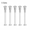 Uxcell Screw Post Fit For 5 16 8mm Hole Dia Male M6xmm Belt Buckle Binding Bolts Leather Fastener Stainless Steel 5 Sets