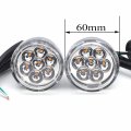 Httmt- Front Clear Running Brake Turn Signal Chrome Indicator Light Compatible With H-d Xl 883 1200 92-17 P N Mt224-018f-cd Cl