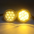 Httmt- Front Clear Running Brake Turn Signal Chrome Indicator Light Compatible With H-d Xl 883 1200 92-17 P N Mt224-018f-cd Cl