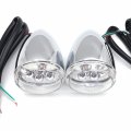 Httmt- Front Clear Running Brake Turn Signal Chrome Indicator Light Compatible With H-d Xl 883 1200 92-17 P N Mt224-018f-cd Cl
