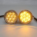 Httmt- Front Clear Running Brake Turn Signal Chrome Indicator Light Compatible With H-d Xl 883 1200 92-17 P N Mt224-018f-cd Cl