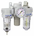 Pneumaticplus Sau200-n02g Mini Compressed Air Filter Regulator Lubricator Combo 1 4 Npt Poly Bowl Manual Drain Bracket Gauge 
