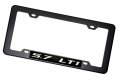 Erpart Black Carbon Fiber Look License Plate Frame With 5 7 Lt1 Silver On Highly Polished Real Aluminum Emblem Compatible Chevy