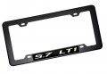 Erpart Black Carbon Fiber Look License Plate Frame With 5 7 Lt1 Silver On Highly Polished Real Aluminum Emblem Compatible Chevy