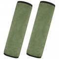 Mchiver Olive Green Car Seatbelt Shoulder Pads 2 Pieces Covers For Adults Kids Auto Seat Belt Cushion Protector 10 7 7in