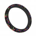 Foruidea Rainbow Peace Love Sign Gesture Car Steering Wheel Cover Neoprene Automotive Anti Slip And Sweat Absorption Auto Wrap
