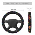 Foruidea Rainbow Peace Love Sign Gesture Car Steering Wheel Cover Neoprene Automotive Anti Slip And Sweat Absorption Auto Wrap