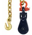 Mytee Products 2 Ton Snatch Block With Chain Flatbed Tow Truck Rollback Wrecker Car Carrier Cable 