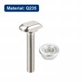 Uxcell M6x35mm T Slot Drop-in Bolt And M6 Hexagon Flange Nut Set 8 Sets Hammer Head-bolt T Shape Stud Sliding Screw For 30
