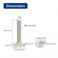 Uxcell M6x35mm T Slot Drop-in Bolt And M6 Hexagon Flange Nut Set 8 Sets Hammer Head-bolt T Shape Stud Sliding Screw For 30