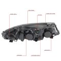 Auto Dynasty Oe Style Black Housing Amber Corner Headlight Head Lamps Tool Kit For Forte 10-13